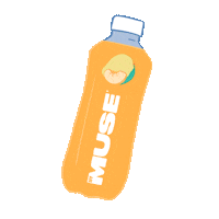 DrinkMyMuse bottle flavored water mymuse peach mango Sticker