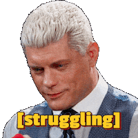 Struggling Cody Rhodes Sticker by First We Feast