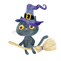Happy Black Cat Sticker by P13PaperProducts