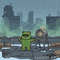 Post Apocalyptic Snow Day GIF by Kanpai Pandas