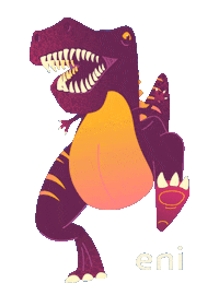 Hungry T Rex Sticker by Eni