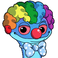 Clown Snake Sticker by Snek