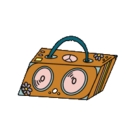 Playlist Boombox Sticker by Waavmakers
