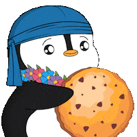 Hungry Chocolate Chip Sticker by Pudgy Penguins