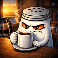 Tired Drinking Coffee GIF by SALT