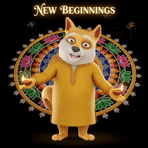 Happy Festival Of Lights GIF by Doge Pound