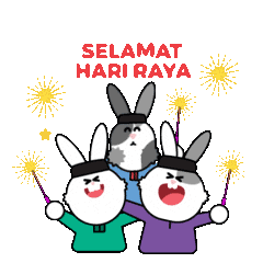 Bunny Celebrate Sticker by Presto Universe