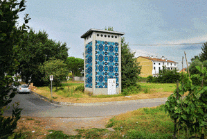 pattern-nostrum art psychedelic mask architecture GIF