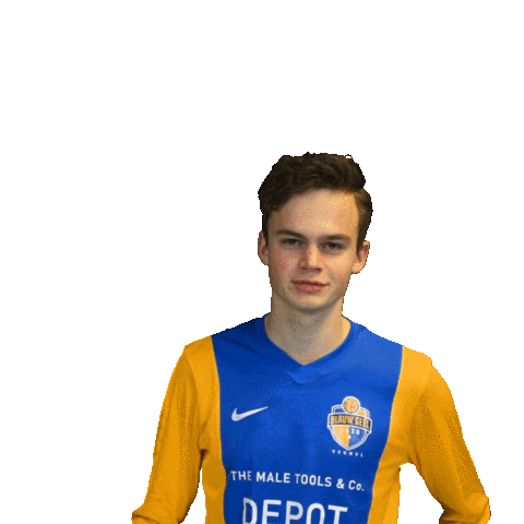 blauwgeel giphyupload football voetbal veghel Sticker