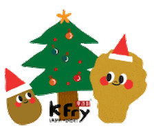 Happy Fried Chicken Sticker by K Fry My