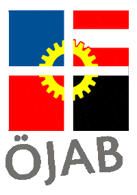 oejab_at logo blue red black Sticker