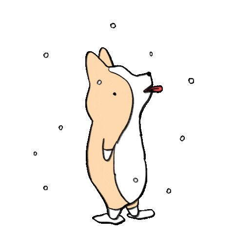 Let It Snow Dog Sticker by Tiffbits