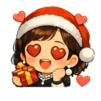 Merry Christmas Girl Sticker by L.I. Productions