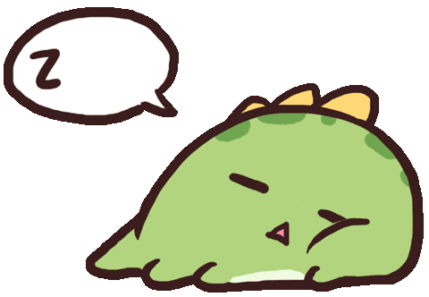 Sleep Dinosaur Sticker by milkmochabear