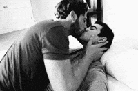 boys kissing GIF