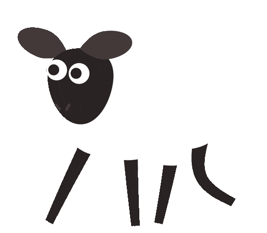 Sheep Running Sticker by beemotions