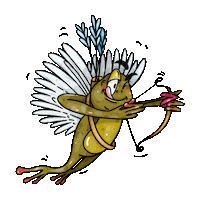 jankamajama valentines day love you frog happy valentines day Sticker