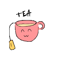 b_atrizborges tea feliz fofo bebida Sticker