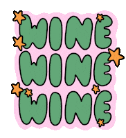 Christmas Wine Sticker by Poppy Deyes