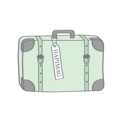 HapimagGraphic trip bag traveling suitcase Sticker