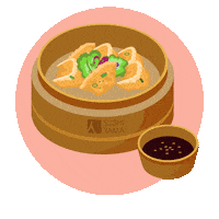 Dumplings Bento Sticker by Sushi Yama