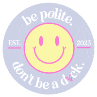 Happy Smiley Face Sticker by Polite Society