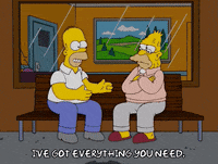 sitting homer simpson GIF