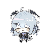yuibleh love anime heart blue Sticker