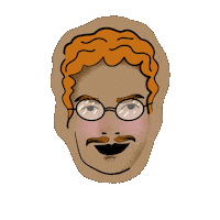 Man Glasses Sticker by Keva Epale