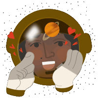 Space Stars Sticker by Keva Epale