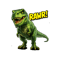 Angry T-Rex Sticker