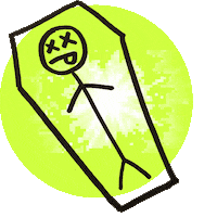 Flashback Coffin Sticker