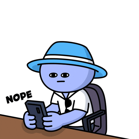 No Way Not Today Sticker by Kwantel