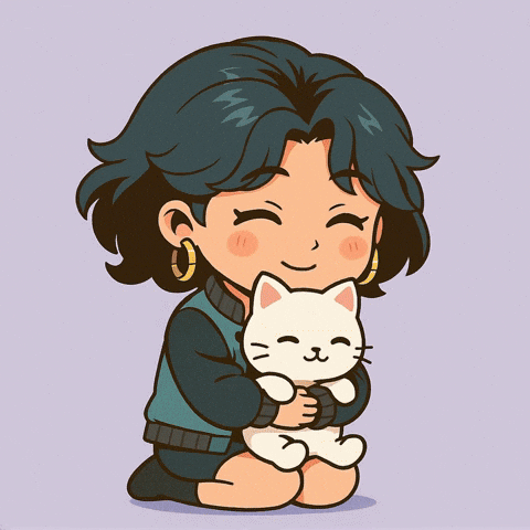 PersonaJourney giphyupload cat chibi cozy GIF
