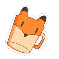 Arinadream89 coffee fox cup caffe Sticker