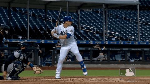 Ny Mets Swing GIF by New York Mets
