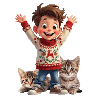 Boys Girls Ugly Sweater Sticker