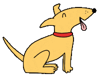 Happy Dog Sticker by Rafs Design