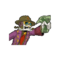 Take The Money Shut Up Sticker by Voodoo Ranger
