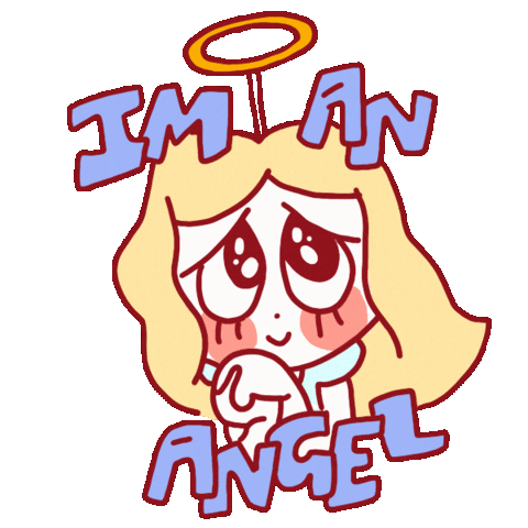 Angel Please Sticker