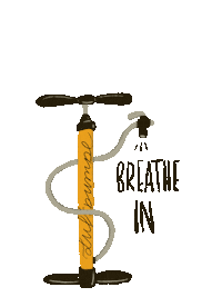 Cycling Breathe Sticker