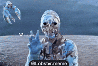 Go To Sleep Blue Lobster GIF