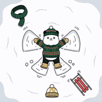 Sledding Snow Day GIF by Kanpai Pandas