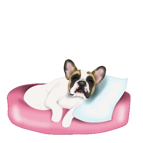 Tired French Bulldog Sticker by zoopeez