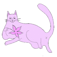 Cat Pink Sticker by Love Tattoos