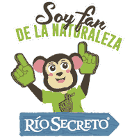 Fan Monkey Sticker by Río Secreto