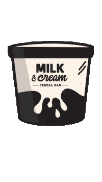 shake icecream Sticker by Milk And Cream Cereal Bar