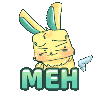 Meh Rabbit Sticker by Milikumi