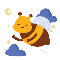 Sleepy Bee Sticker by cnhkeyclub