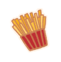 Hungry French Fries Sticker by chasamary